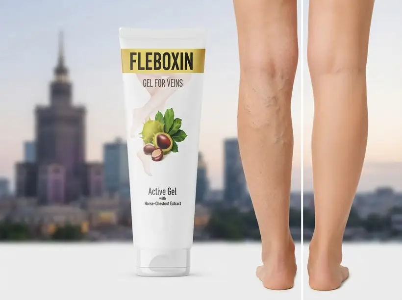 Pielęgnacja skóry łydek żelem Fleboxin — zamówienie u producenta